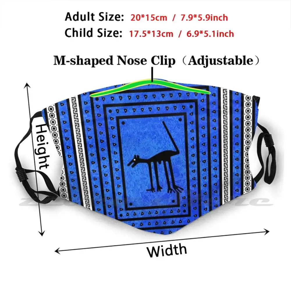 Nazca M3 Washable Trending Customized Pm2.5 Filter Mask Egyptian Egypt Peru Aztec Mayan Ancient Ancient Pyramid