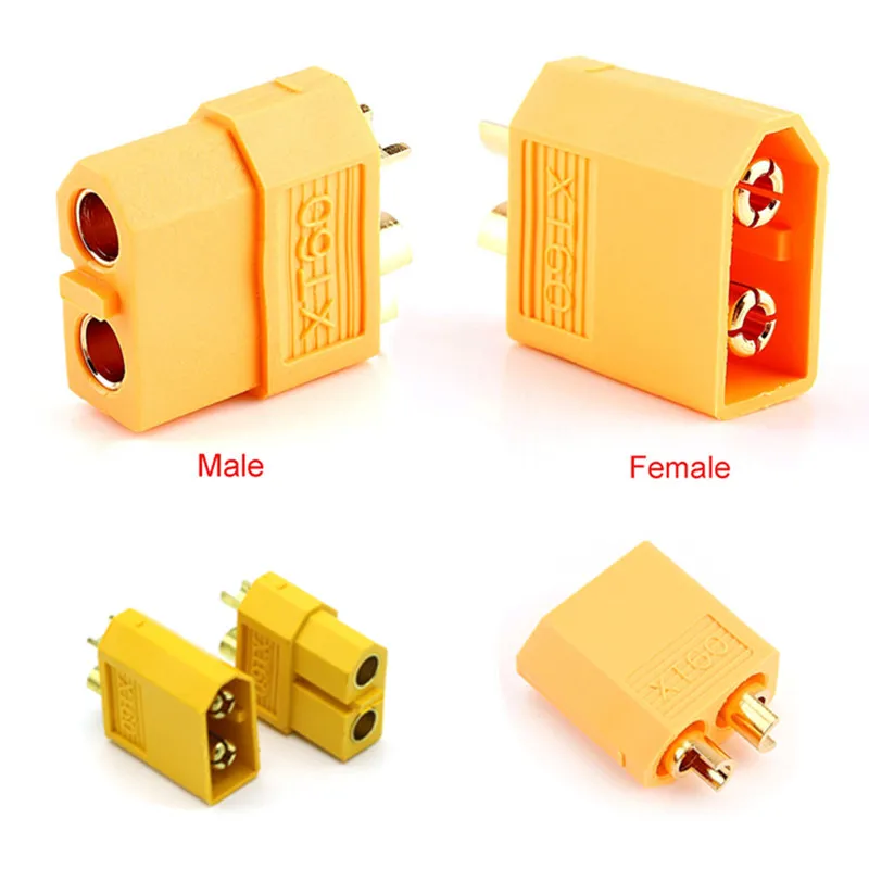 Spina connettore bullet XT60 da 200 pezzi, maschio e femmina (100 paia) all\'ingrosso per la spedizione del registro della batteria ai polimeri di