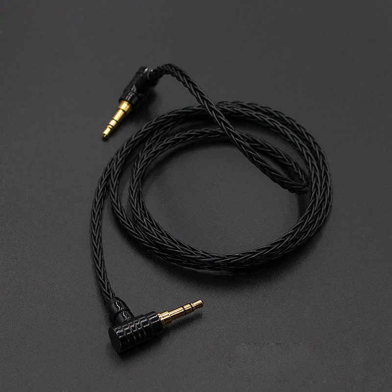 Audiocrast 10cm 3,5mm Stecker auf 3,5mm Männlich 8 kerne Silber Überzogene 3,5mm Stereo Audio Hifi Audio kabel auto AUX draht kabel