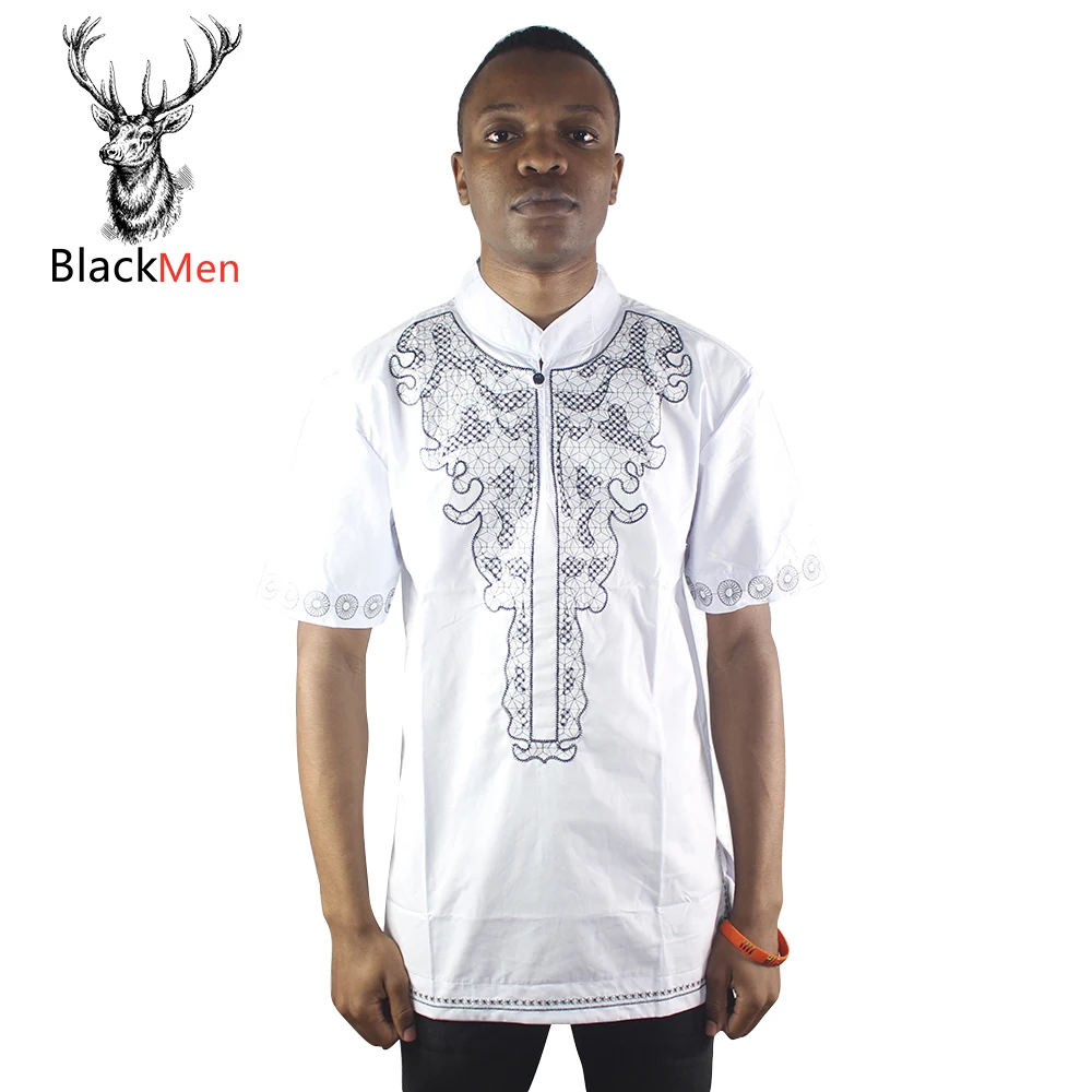 African clothing mens embroidered t-shirt tops muslim mens Handsome ethnic t-shirt