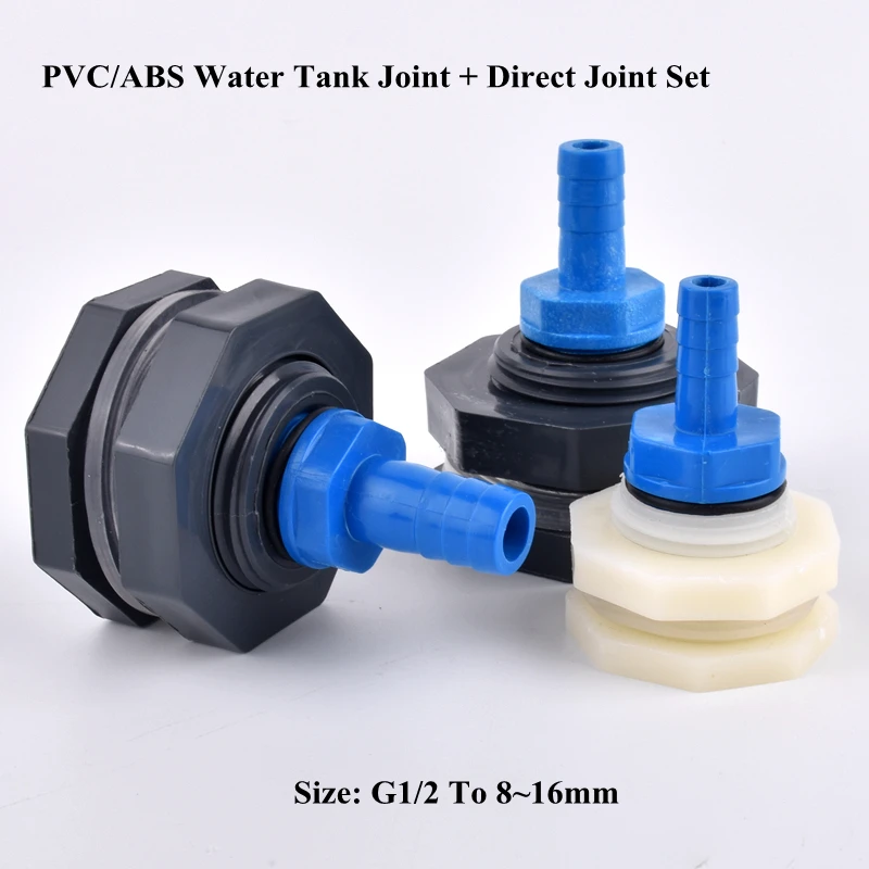 

1 Set 1/2" To 8~16mm ABS/PVC Pagoda Direct Water Tank Connector Aquarium Fish Tank Hose Joint Drip Irrigation Garden Pipe Joint