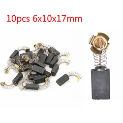 10pcs Mini Drill Electric Grinder Replacement Carbon Brushes Spare Parts for Electric Motors Rotary Tool 6*10*17