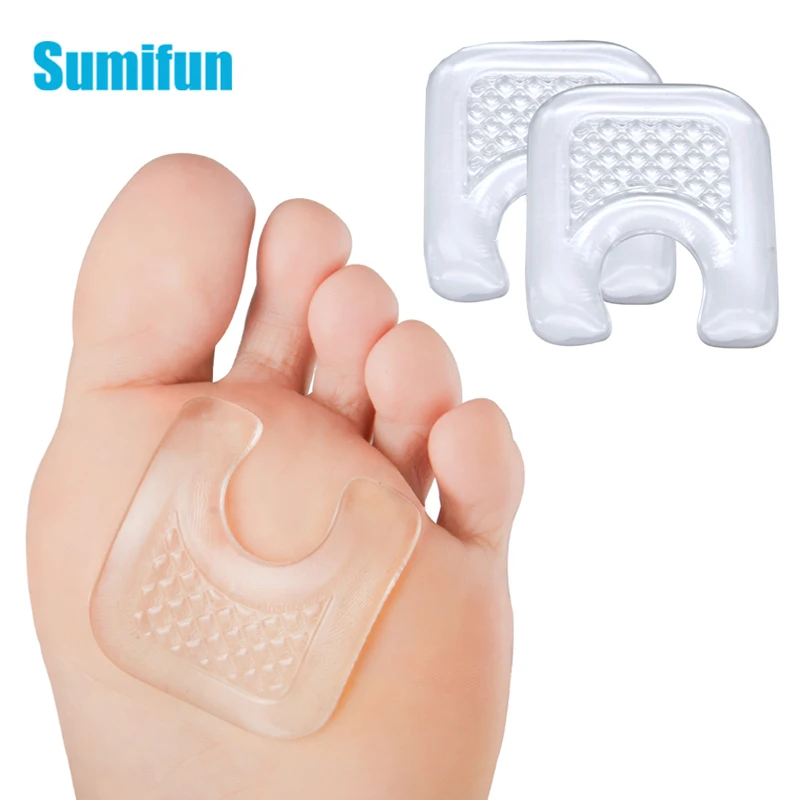 

6pcs Toe Protector U-Shaped Gel Callus Pads Waterproof Foot Corn Protector Sticker Reduce Rubbing Reusable Callus Cushions D2326