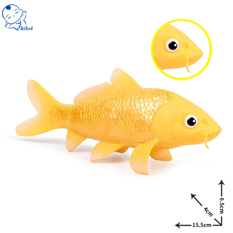 Children\'s Solid Simulation Koi Flower Ridge Fish Freshwater Fish Ornamental Fish Marine Life Animal Model Toy Ornaments Figures