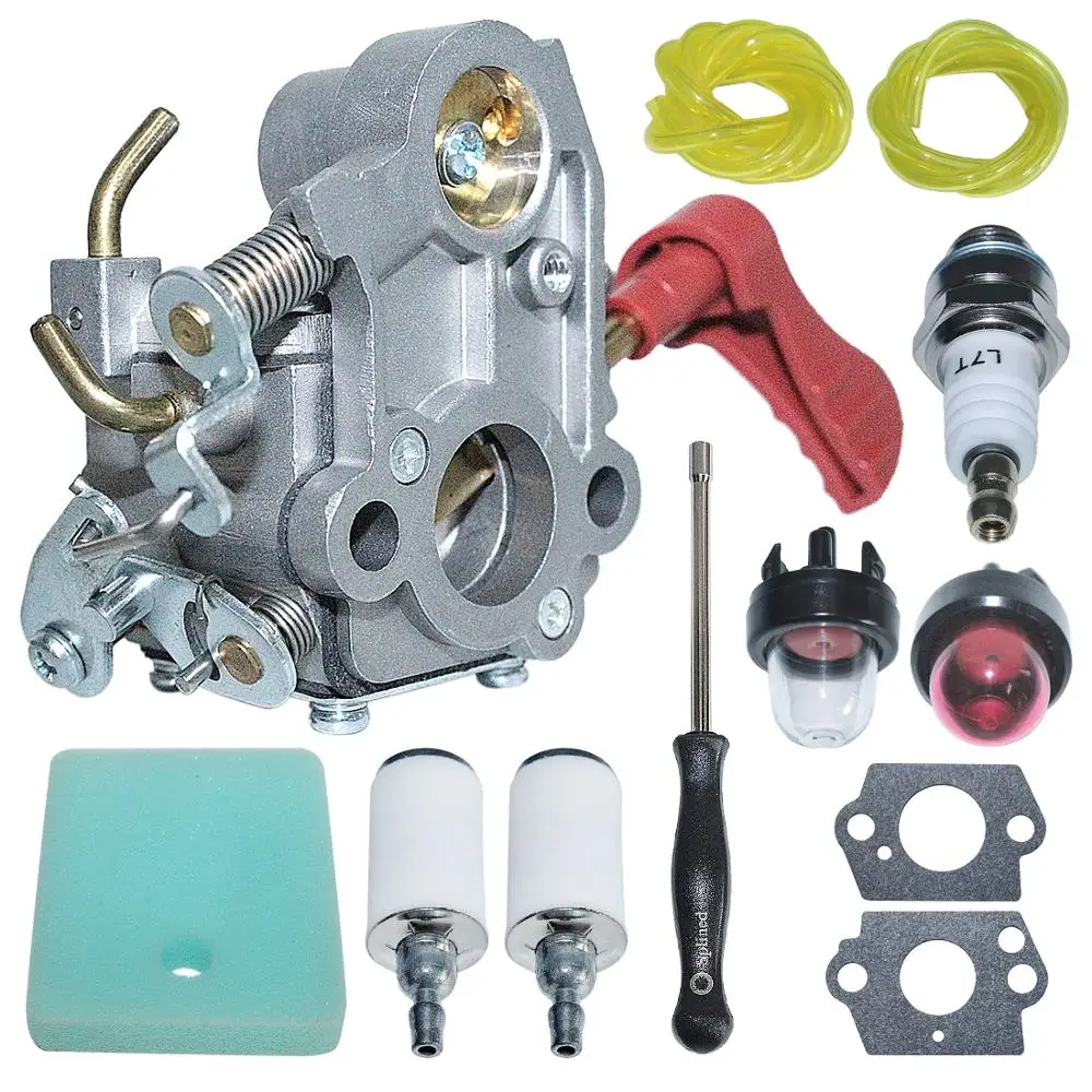 C1M-W44 carburatore Carb con filtro aria carburante Kit linea per artigiano Poulan 33CC PP333 PP330 Trimmer Gas 545008042 ZAMA W44