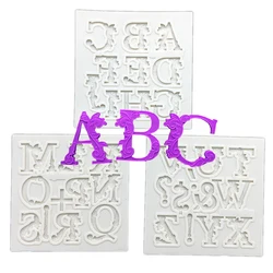 3 pcs/set Alphabet Uppercase Letter Silicone Mold Fondant Cake Decorating Tools Cupcake Chocolate Mold