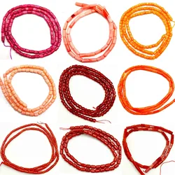 Natural Cylindrical Coral Bead Irregular Isolation Loose Beads for Jewelry Making DIY for Charms Bracelet Necklace Accessories