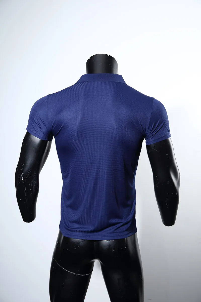 100% Polyester T Shirt Für Männer Sportswear Casual Kragen Camisetas Sport Top Quick Dry und Leichte Kleidung Männer der Trainingsanzug – Detail 25