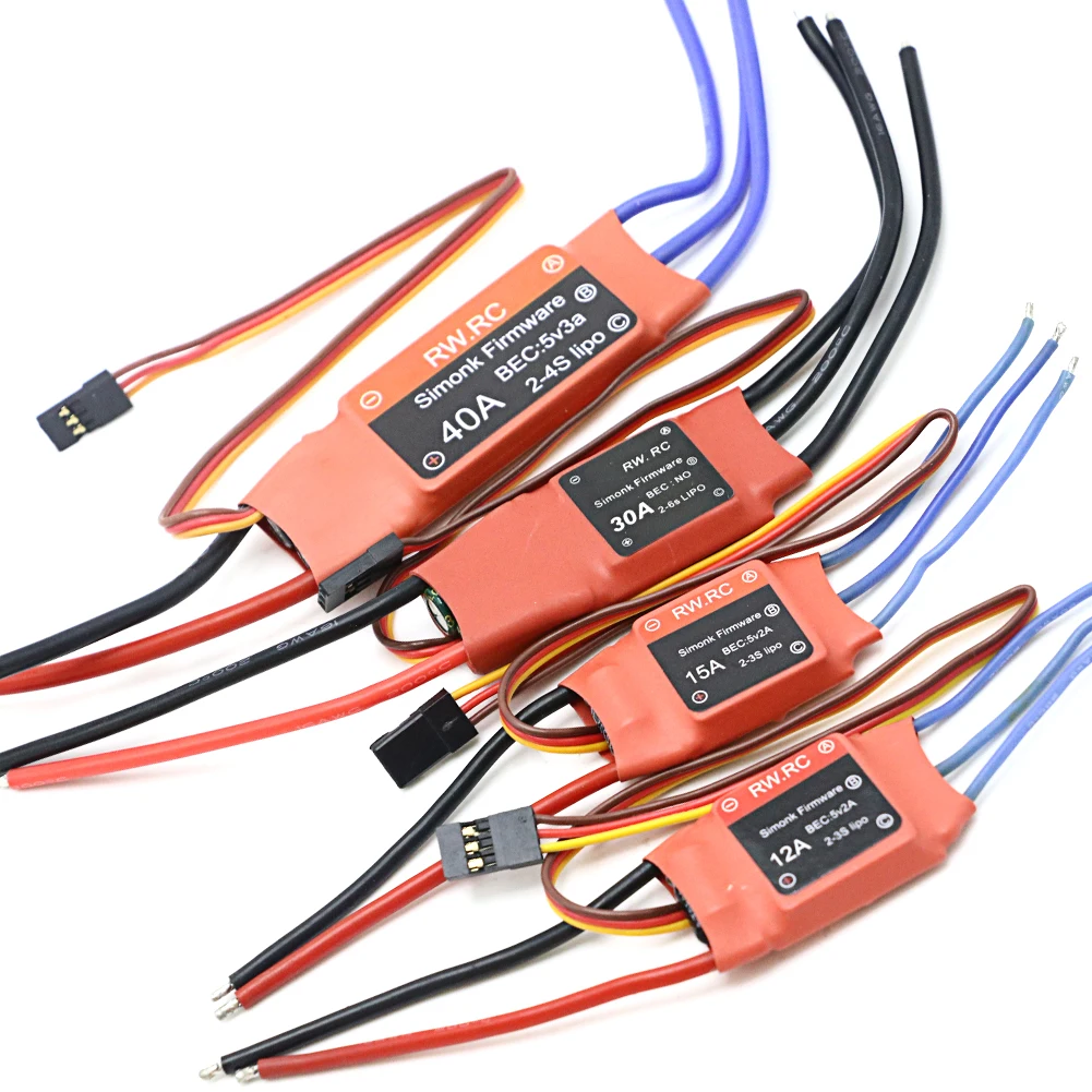 Simonk 10A 12A 15A 20A 30A 40A 50A 70A 80A OPTO ESC Firmware Electronic Speed Controller BEC Output For RC Airplane Multicopter