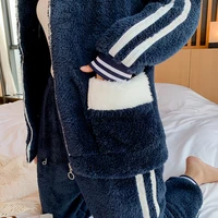 5xl Large 5XL Women Pajamas Winter Hoodies Warm Flannel Laides Velvet Set Nightgrown Sweatshirt Warm Coral Fleece Home Clothes - Image 6