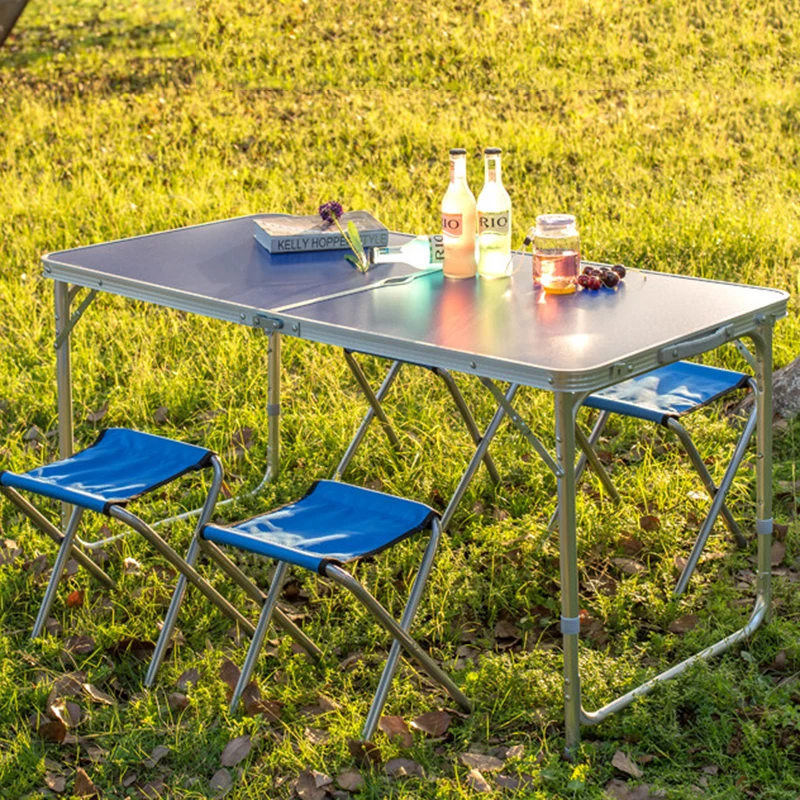 Outdoor Folding Table Chair Portable Camping Aluminum Alloy Picnic Table Waterproof Ultra-light Durable Folding Desk Stall Table