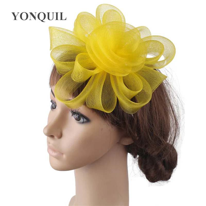 Tule moda headwear feminino chique fascinator chapéu pino de cabelo para senhoras festa jantar headdress elegante mostrar corrida acessórios para o cabelo