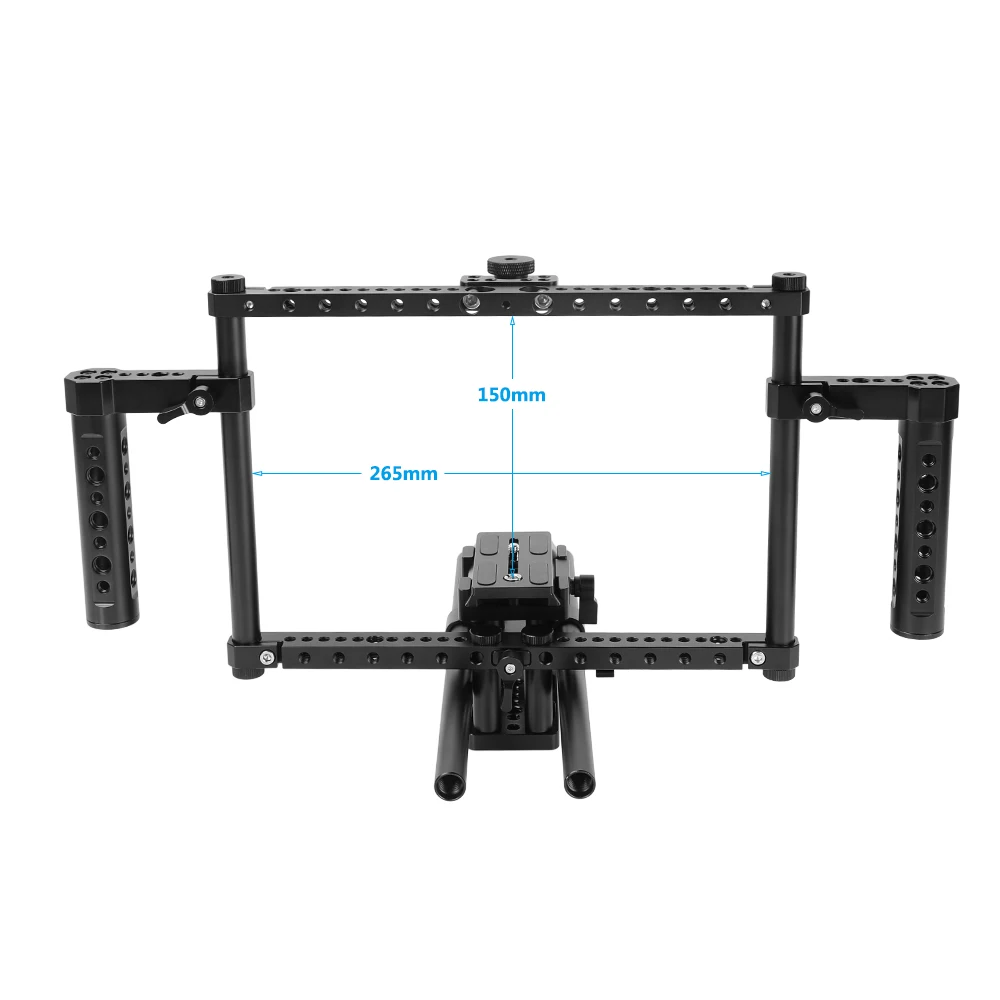 HDRiG regulowany zestaw klatek na aparat ręczny klatka na aparat DSLR z uchwytem baterii do aparatów Canon Nikon Sony Panasonnic