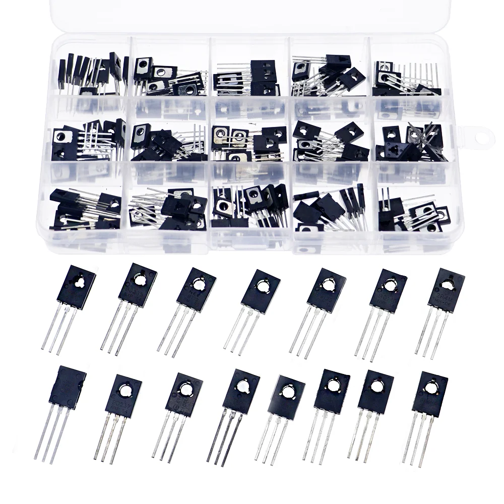 150pcs TO-126 Transistor Assortment Kit pack B772 D882 BD139 BD140 C106 D669 B649 D237 D238 13003 BD136 BD235 BD438 BT134 2P4M