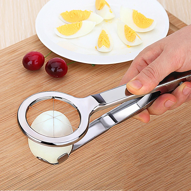 Multifunction Stainless Steel Egg Slicer Eggs Cutting Egg Wedges Fruits Slicing Strawberry Cheese Kitchen Tool