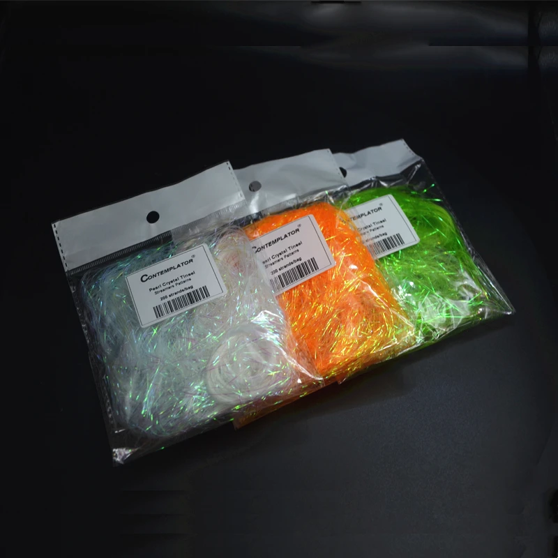7colors Fly Tying Prism Tinsel Fiber Nymph Midges Synthetic Materials Shining Sparkle Lifelike Filament For Tying Flies Lures