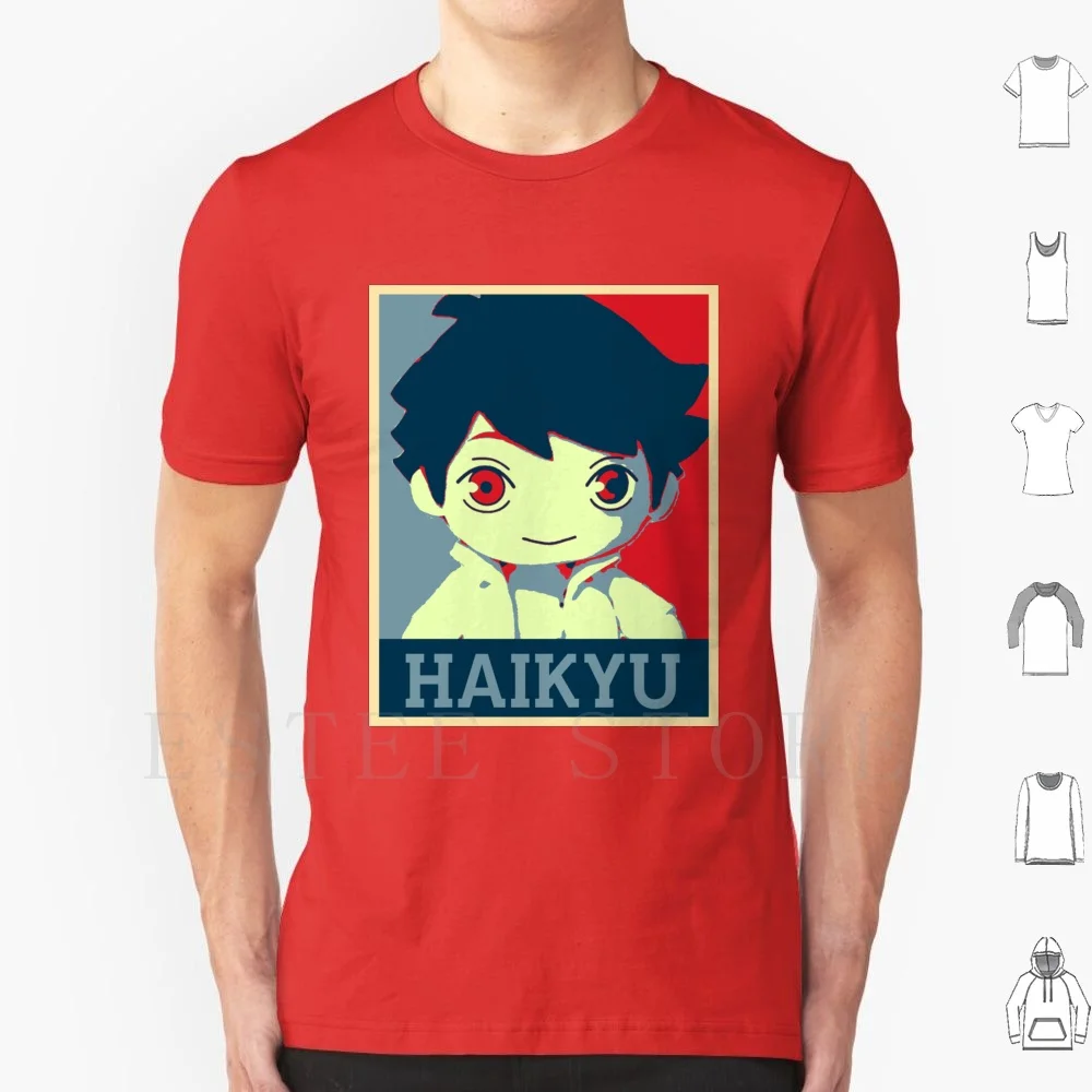 T-shirt essentiel en coton 100% grande taille pour fans de Haikyuu, avec affiche DIY 'Hope' et peluche Oikawa Toru 'Cursed Plushie'