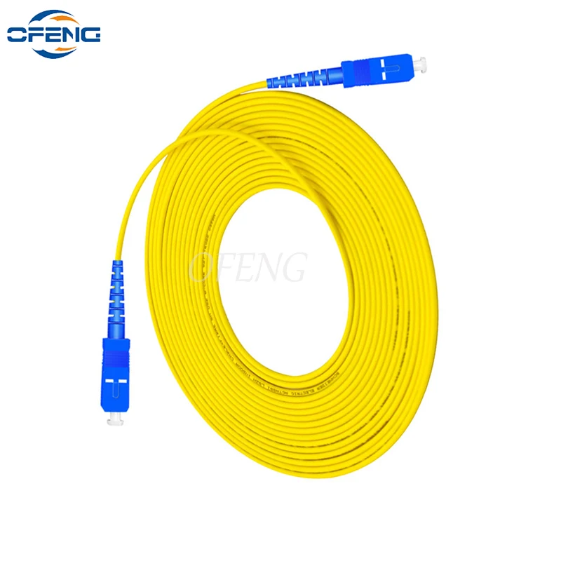 1M SC UPC Single mode Simplex Fiber Optic Patch Cable 3.0mm G652D FTTH Optical Fiber Jumper Cable customized