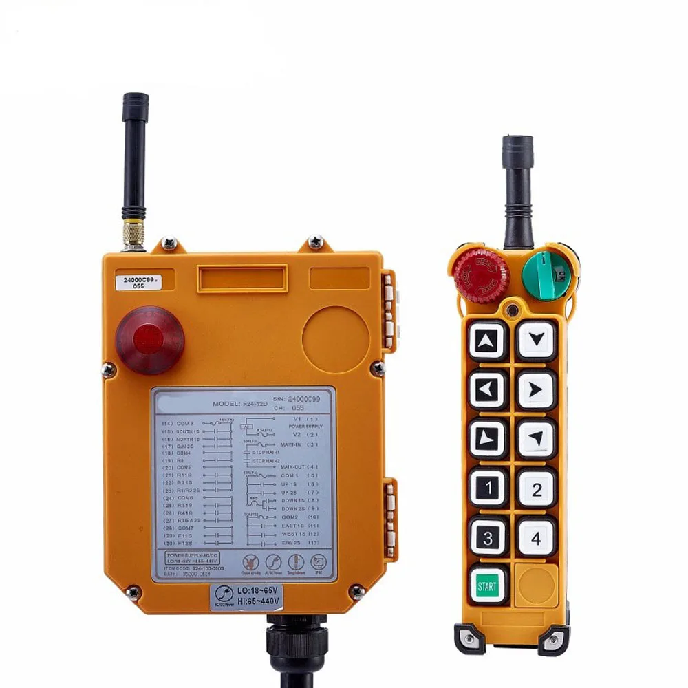 

TELECRANE Wireless Single Speed Industrial Remote Controller Electric Hoist Remote Control 1 Transmitter + 1 Receiver F24-10S