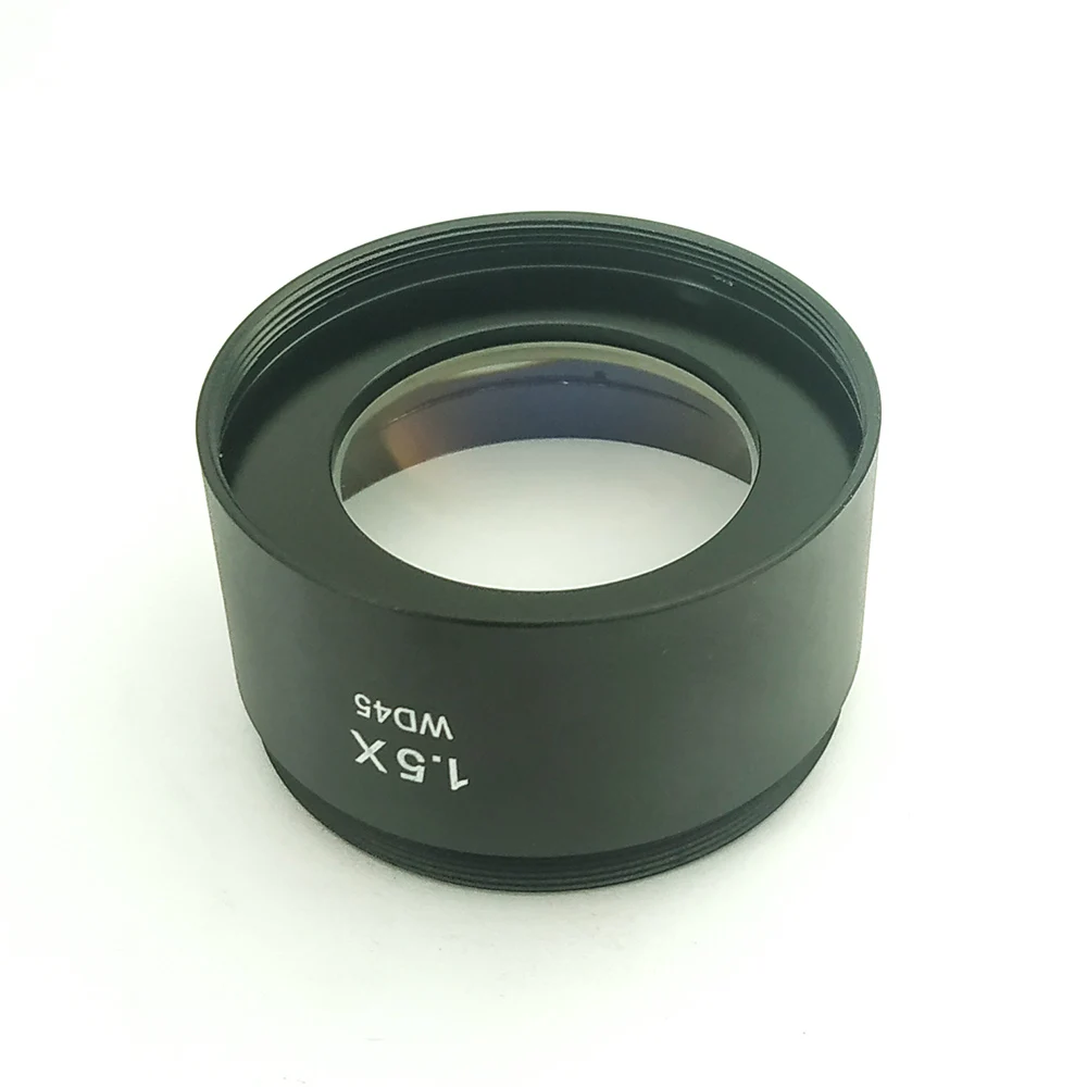 Microscopio estéreo WD45 1,5x, lente de objetivo auxiliar Barlow con rosca de montaje de 1-7/8 "(M48mm)