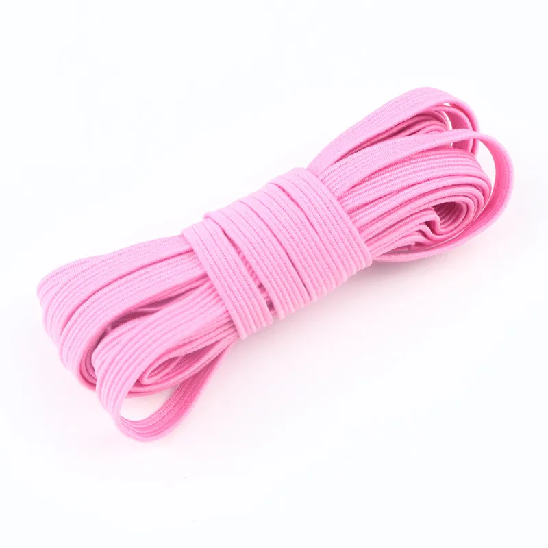 5y 6mm Color Elastic Band Home Decoration Rubber Band Polyester Elastic Rope Clothing Belt Headgear  Sewing Accessories Material