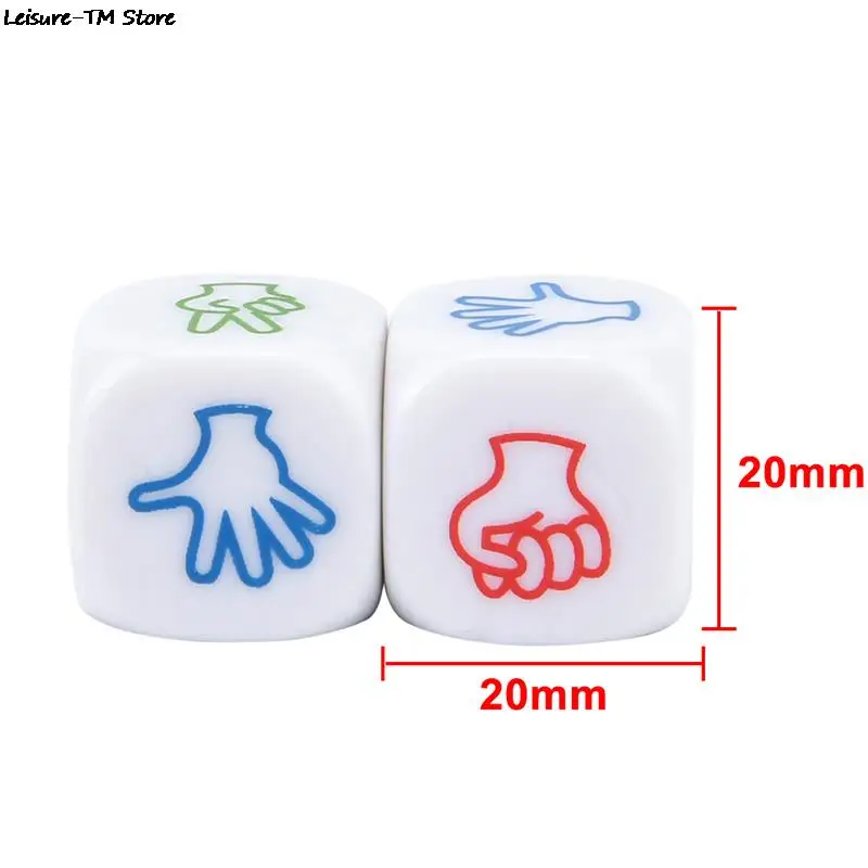 2Pcs Finger Guessing Game Dice Rock Paper Scissors Game Toys Scissors Stone Boson Family Party Board Games