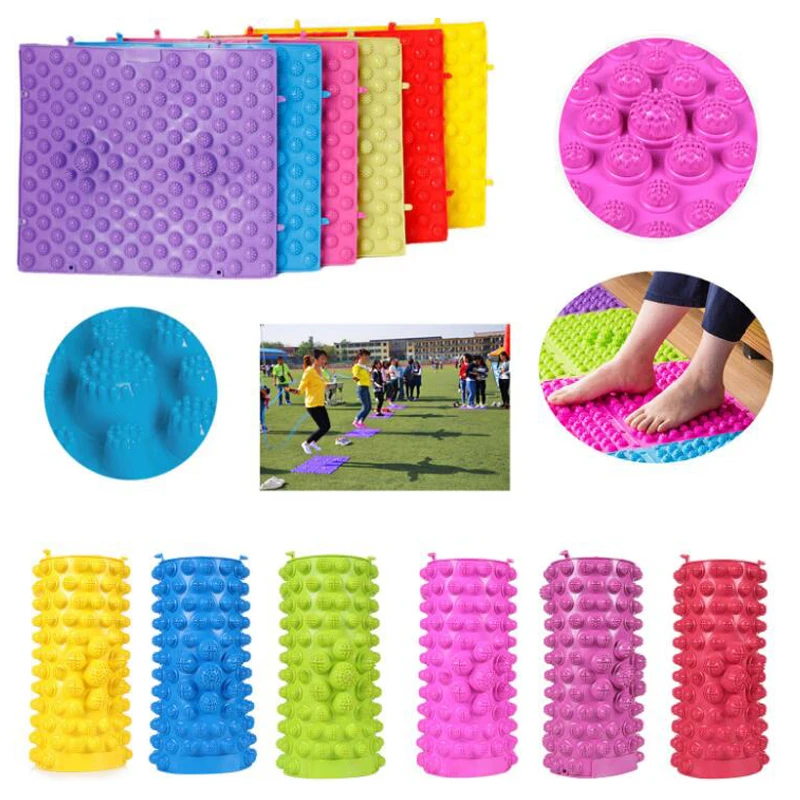 

6Pcs Sensory Integration Toys Acupressure Therapy Foot Reflexology Mat Walking Massage Outdoor Fun Puzzle Games Play Floor Mats