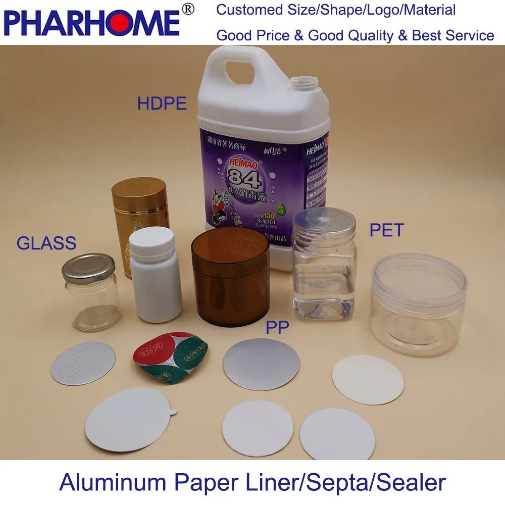 PP Induction sealer for PP jars Aluminum foils to seal PP bottles, Septa, gasket, size can be customed