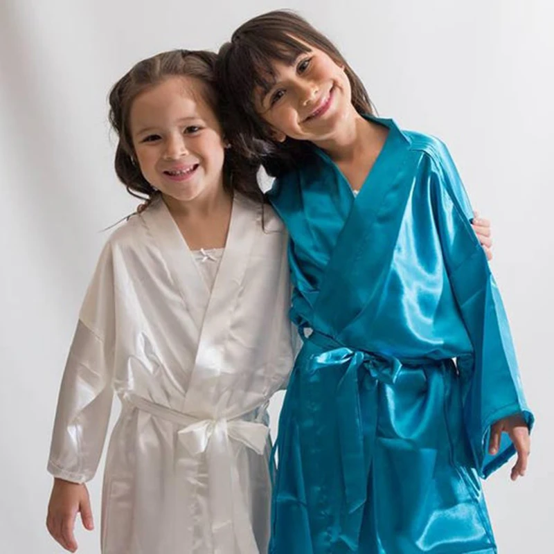 Birthday Girl&Mother Of Birthday Girl Robe Satin Toddler Baby Women Princess Spa Party Favor Ladies Dressing Gift kimono robes