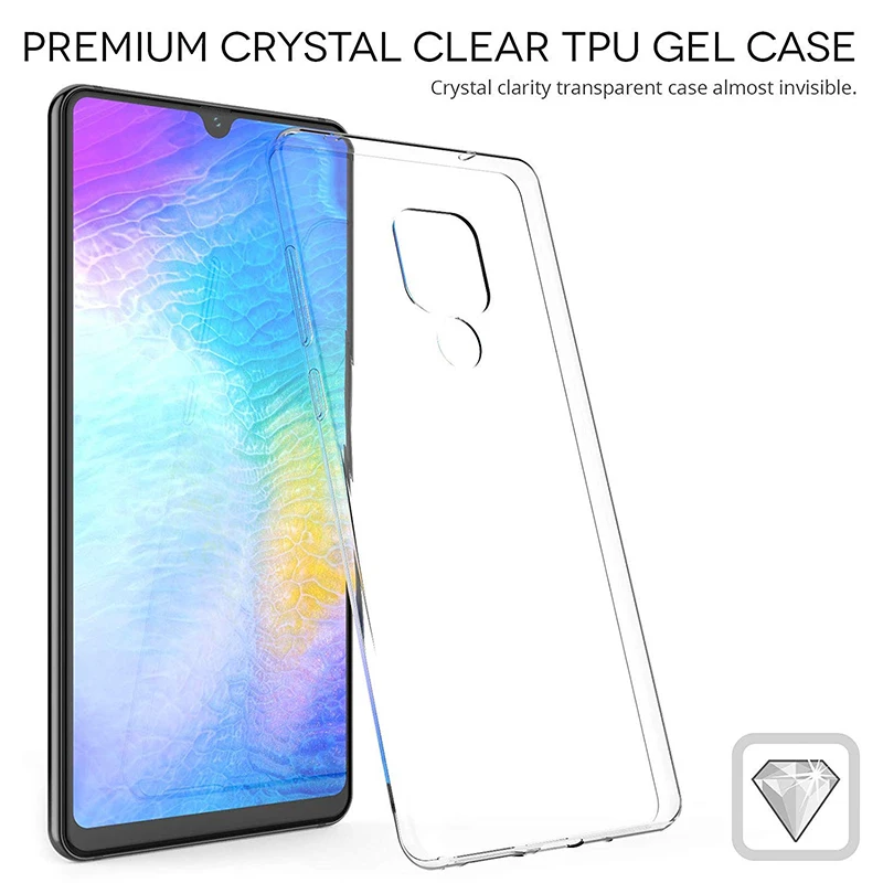 화웨이 메이트 20 X 프로 케이스 커버 슬림 얇은 360 보호 Mate20X XPro 전화 백 갑옷에 대한 부드러운 TPU 실리콘 투명 케이스