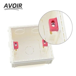 Avoir Adjustable Mounting Box 86mm*86mm*60mm Junction Box Recessed Internal Box Switch and Socket White Wall Box For EU UK