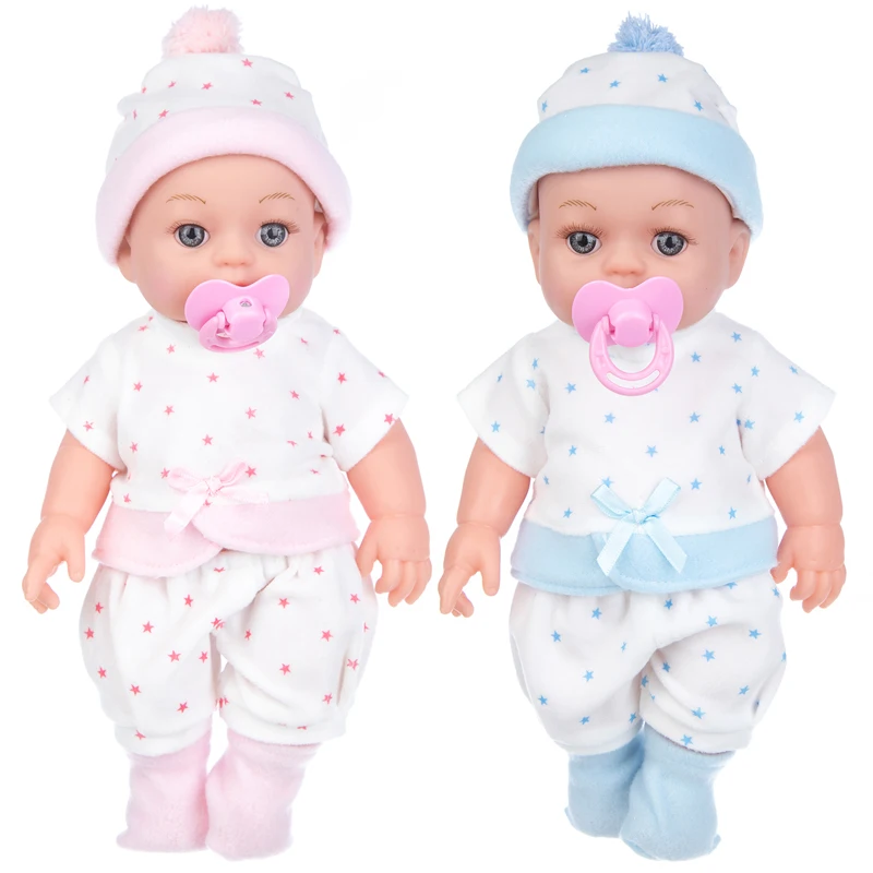 

2021 2 styles Fashion 12Inch Full Body SIlicone Reborn Babies Doll Bath Toy Lifelike Newborn Baby Doll