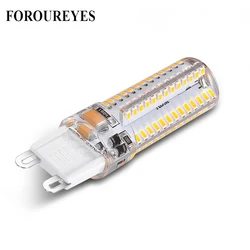 220v g9 lâmpada led 64/104led smd3014 silicone lâmpada led branco/branco quente iluminação substituir luz lustre de cristal halogênio