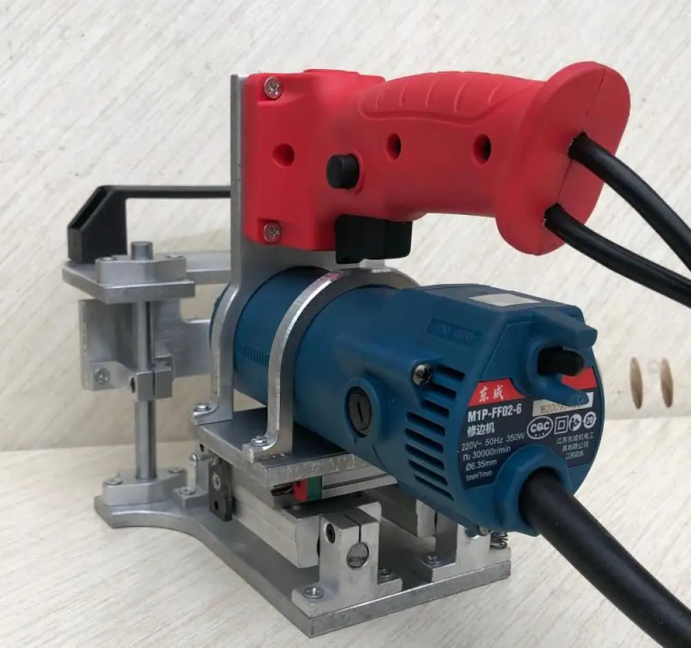 220V Woodworking Trimming Machine Two-In-One Slotting Machine Fixture Hand-Held Plate Tenoning Side Hole