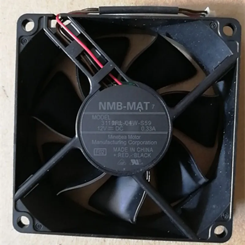 

Projector 8025 80mm Fan 8CM Chassis Fan 3110RL-04W-S59 80X80X25mm DC 12V 0.33A 3-pin Axial Cooler