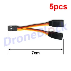 5 Pcs /lot Y Servo Leads Servo JR Futaba Y Splitter Cable For RC Models Fixed Wing Airplane 7cm 10cm 15cm 20cm 30cm 50cm 60cm