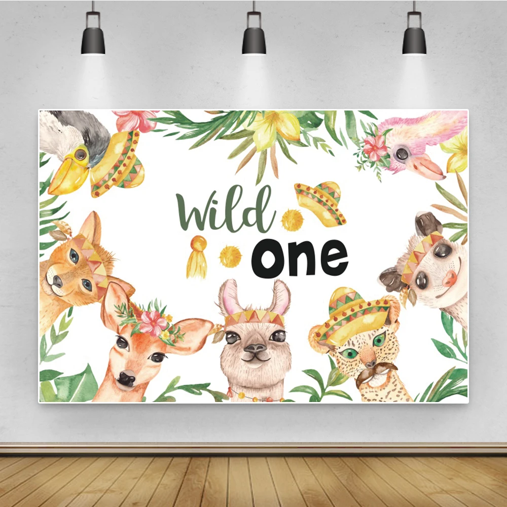 Yeele الغابة البرية واحدة الحيوان الكرتون الطفل عيد ميلاد خلفية للتصوير الفوتوغرافي التصوير الفوتوغرافي الخلفيات استوديو الصور