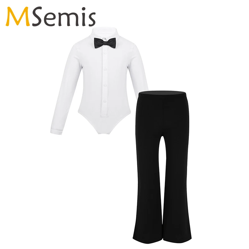 Kids Boys Latin Dance Costume Outfit Stage Performance Costume Children Dancewear Jazz Dance Ballroom Latin Practics Clothes