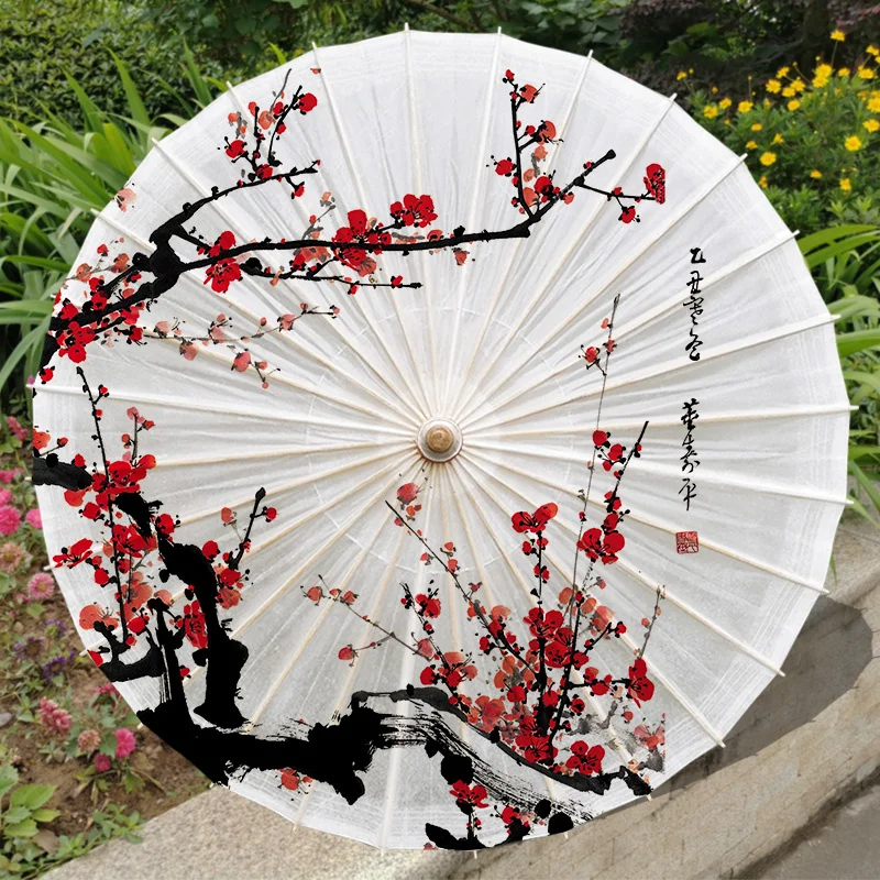 100cm Plum Blossom Classic Oil Paper Umbrella Rainproof Pure Traditional Hanfu Photography Parasol Paraguas Wedding Cosplay