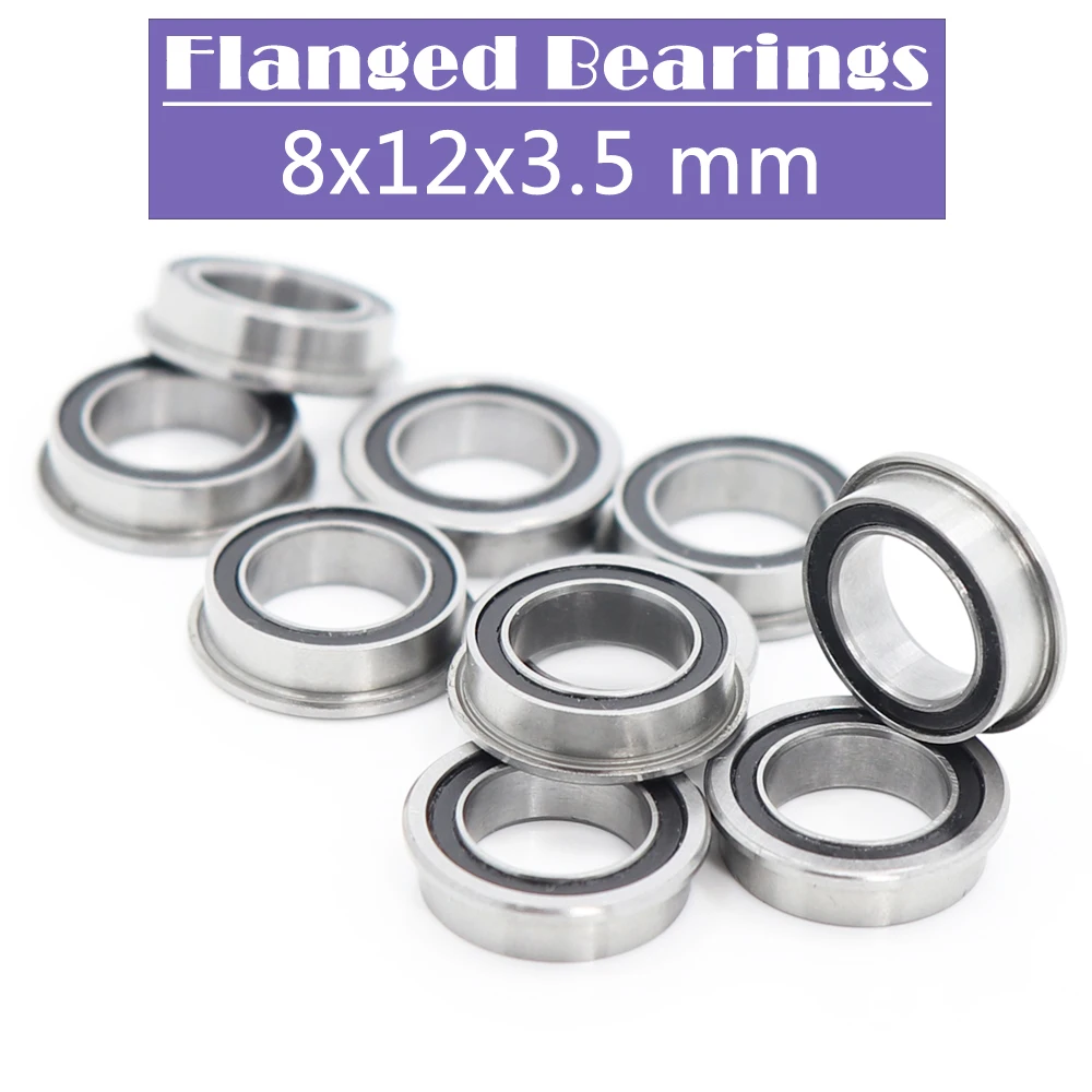 

MF128-2RS Bearing 8*12*3.5 mm ( 10 PCS ) Miniature Flanged MF128RS Ball Bearings LF-1280DD