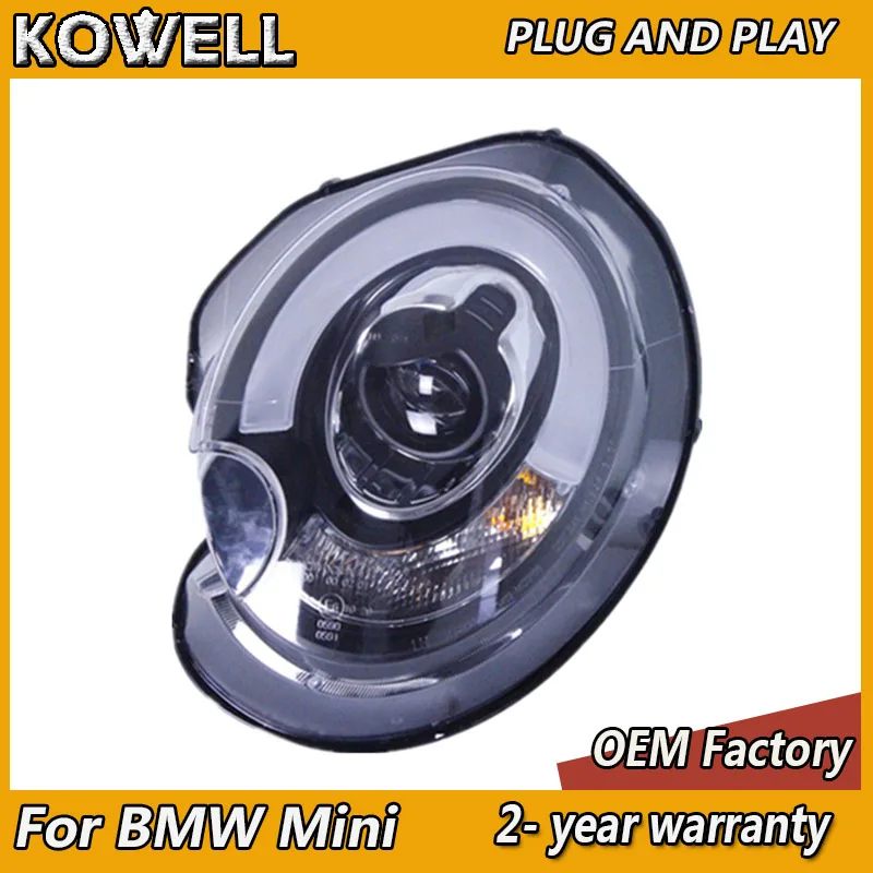 Car Styling for BMW Mini R56 Headlight 2007-2013 Mini R55 Headlights DRL Turn Signal Low High Beam Projector Lens