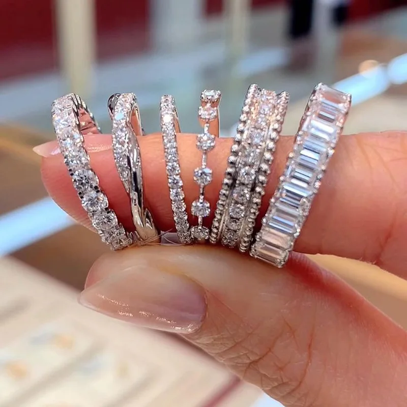 Women's Brilliant White Cubic Zirconia Statement Ring, Wedding