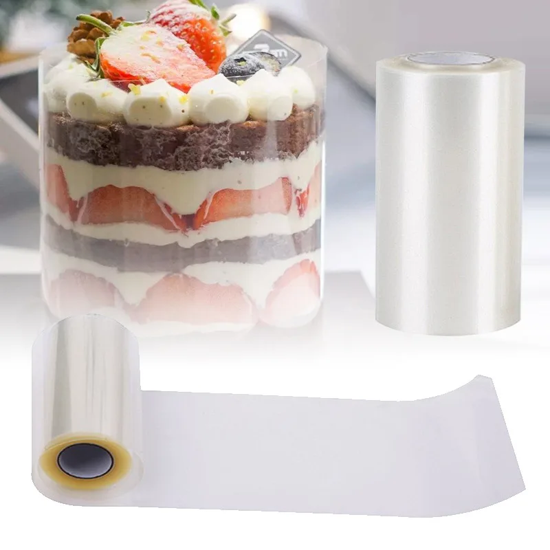 1 Roll Cake Surround Film Transparent Cake Collar Kitchen Acetate Cake Chocolate Candy For Cake Baking Durable 8cm*10m/10cm*10m