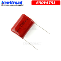 5PCS CBB22 630V475J 4.7UF Pitch 25MM 630V 475 CBB Polypropylene film capacitor