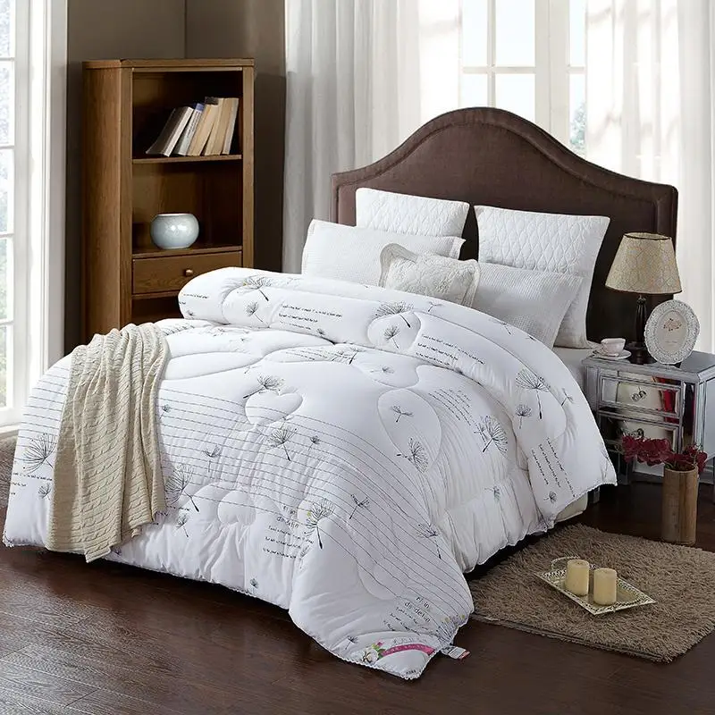 43 High Quality 100% Cotton Filling White Color Comforter Bedding Set  Thick Winter Quilt Throw Blanket Duvet