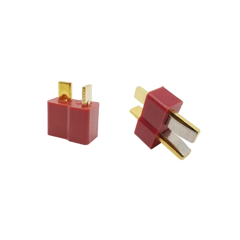 10/5Pairs Red T Plug Connector Kits T Type Male Plugs & Female Jack Deans Connectors for RC LiPo Battery Helicopter