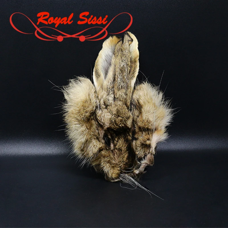 Royal Sissi hot 2pcs natural tanned color hare's masks rich spiky guard hairs buggy looking Hare's Ear Nymph fly tying materials