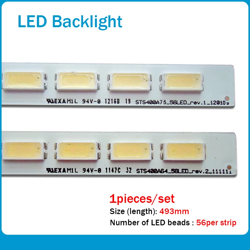 493mm LED Backlight Lamp strip For STS400A64 LJ64-03514A 2012SGS40 7030L 56 REV 1.0 High LJ64-03501A STS400A75 40-LEFT