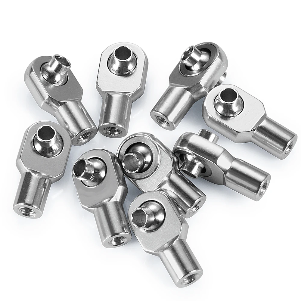 YEAHRUN 10PCS Aluminum Rod Ends Link Tie Ball Joint M3 Ball Head for 1/10 Telluride & Stampede & Slash & Rustler Parts