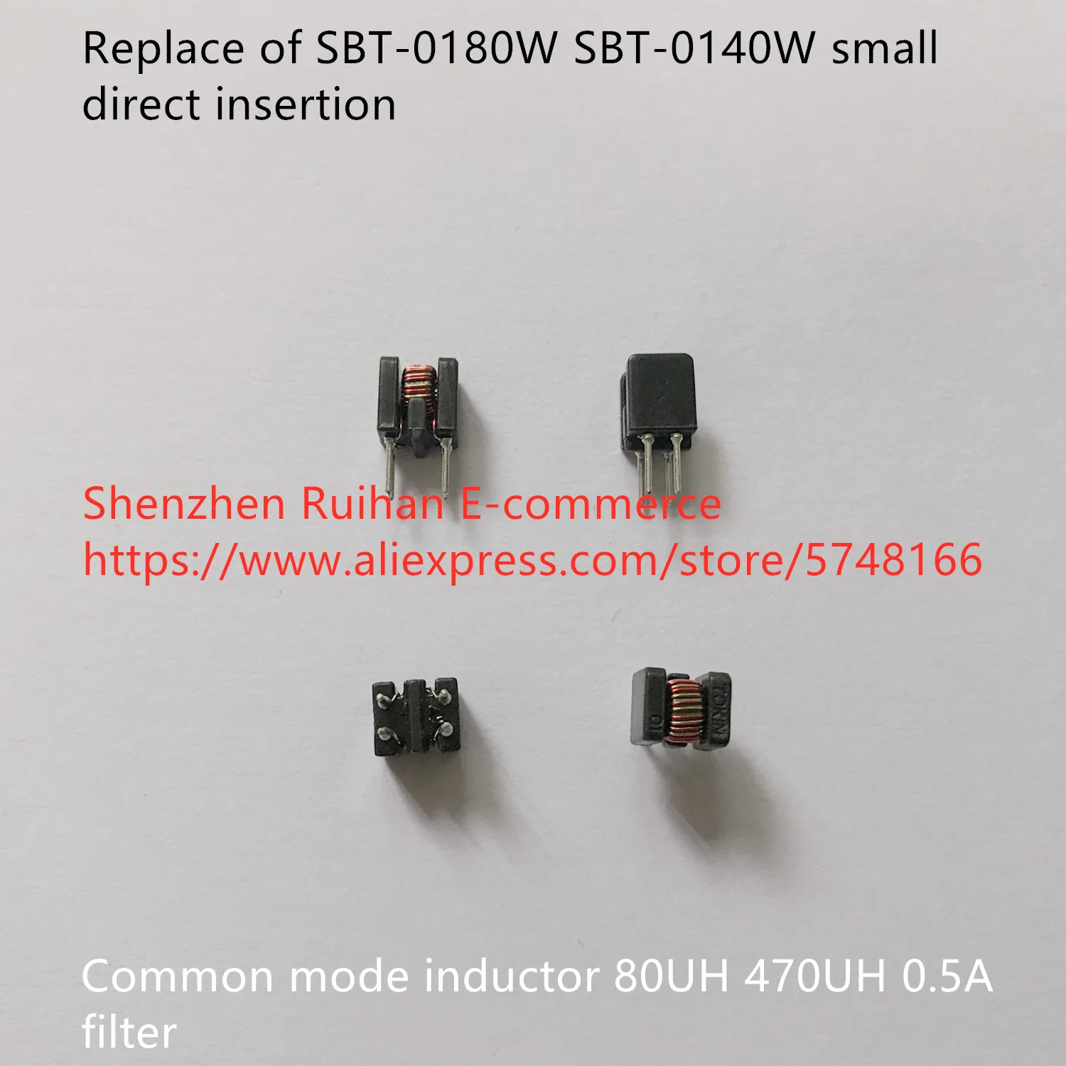Original new 100% replace of SBT-0180W SBT-0140W small direct insertion common mode inductor 80UH 470UH 0.5A filter